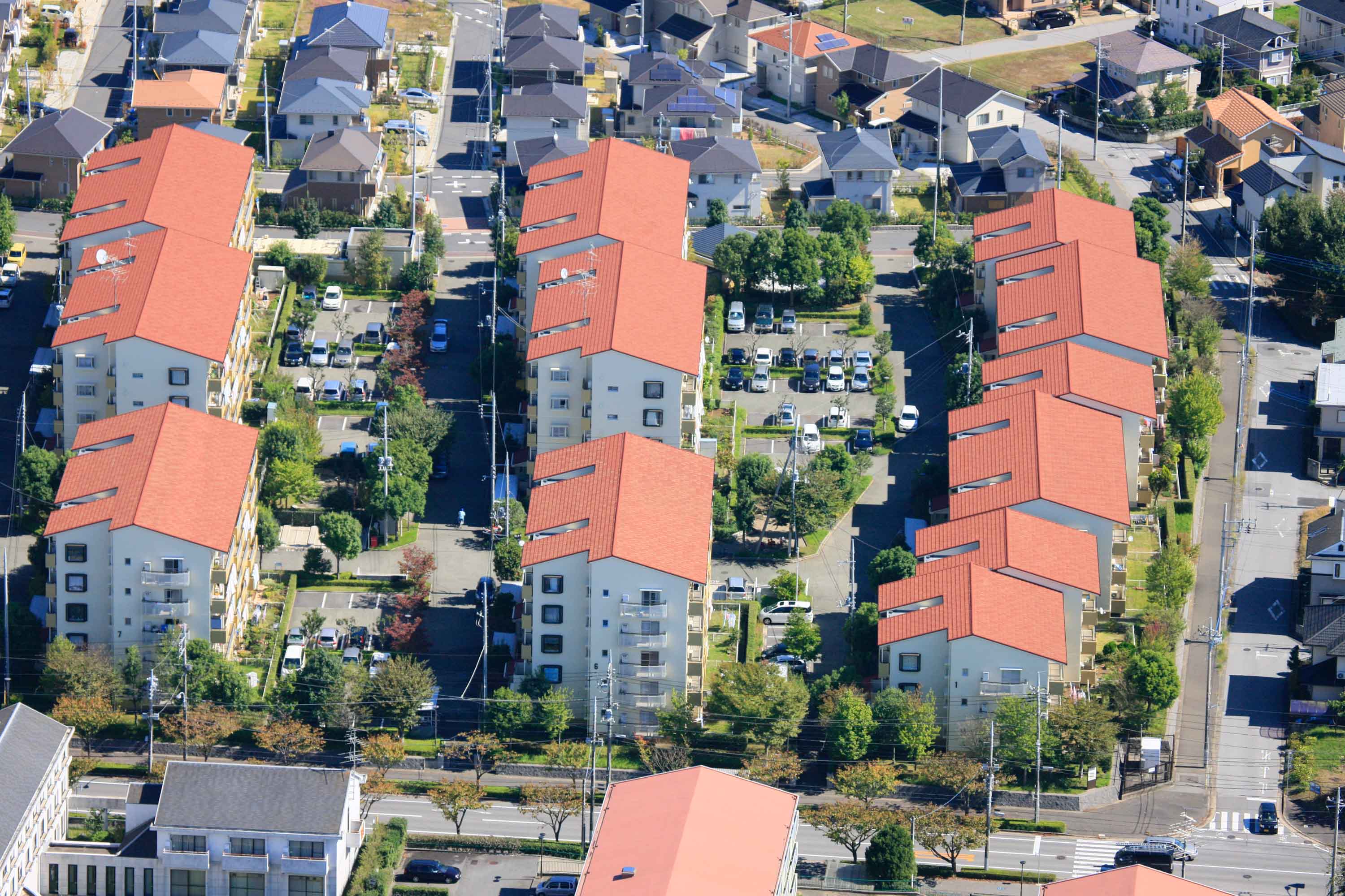 Roman, Tuscany, Reroof, Apartments, Aerial Shot